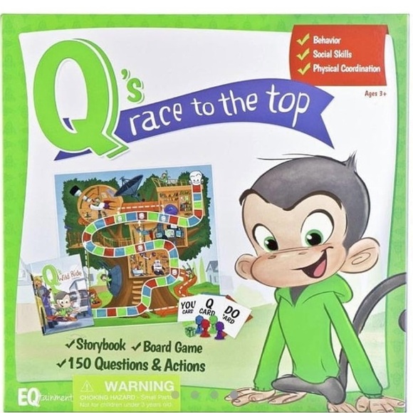 Q's Race to The Top Educational Board Game with Book: Social‎ Skills Manners - Picture 1 of 7